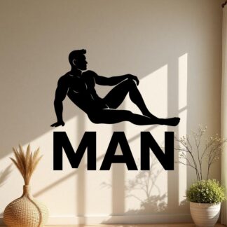 Sticker autocollant Homme sexy sur logo Man décoration decostickerstore - XDNNOZ
