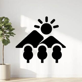 sticker autocollant montagne 2 XZ06L