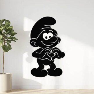 Sticker autocollant Schtroumpf fait cœur avec doigts décoration decostickerstore - YDKHMB