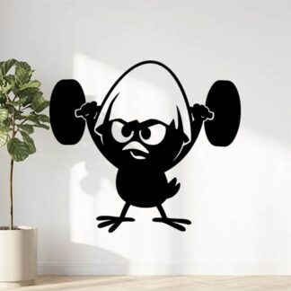 Sticker autocollant Calimero haltérophile décoration decostickerstore - 6PESDE