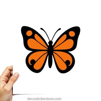 Sticker autocollant פרפר כתום décoration decostickerstore - YZDHUC
