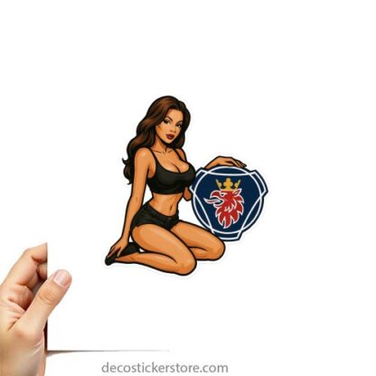 Autocollant Fille sexy logo Scania camion décoration decostickerstore - ZKBZGG