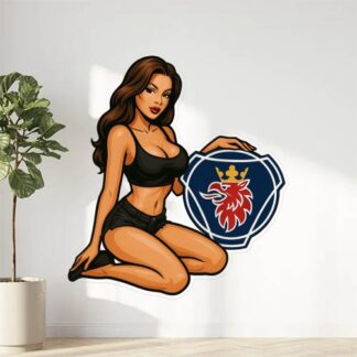 Autocollant Fille sexy logo Scania camion décoration decostickerstore - ZKBZGG