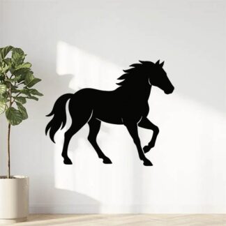 Sticker autocollant svart häst mustang décoration decostickerstore - ZLDPHF
