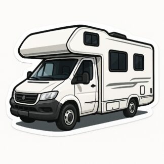 Autocollant Camping-car blanc écrit décoration decostickerstore - 3SJF7V