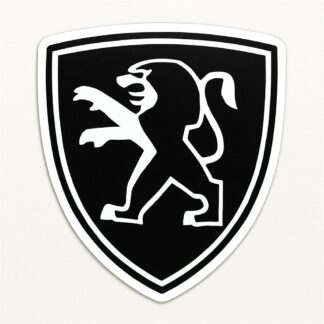 Autocollant Logo Peugeot en noir décoration decostickerstore - T4BK0C