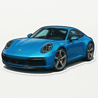 Autocollant Nouvelle Porsche 911 en bleu décoration decostickerstore - VU3JNR