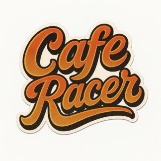 Autocollant Texte « Cafe Racer » stylisé décoration decostickerstore - CG58S4