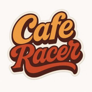 Autocollant Texte « Cafe Racer » stylisé décoration decostickerstore - YXZTTQ