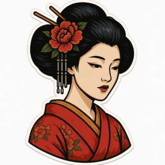 Autocollant Une femme japonaise geisha décoration decostickerstore - RJYMDJ