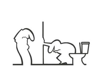 sticker autocollant la_linea wc pictogramme I89TJ