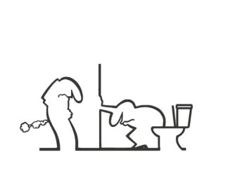 sticker autocollant la_linea wc pictogramme 3UMJ4