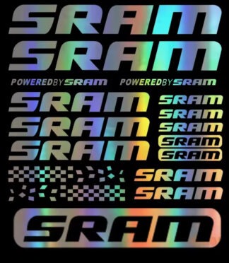 Kit sticker autocollant holographic vélo mountain bike sram UY333