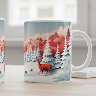 Hiver Mug Noël en céramique 325 ml (11 oz) FDFJU