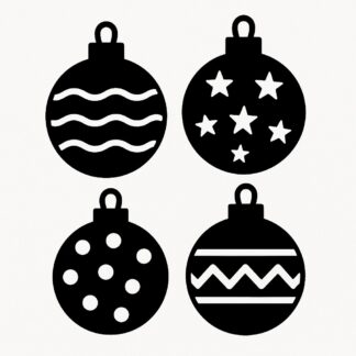 Sticker autocollant Boules de Noël décorées décoration decostickerstore - 8ATL6W