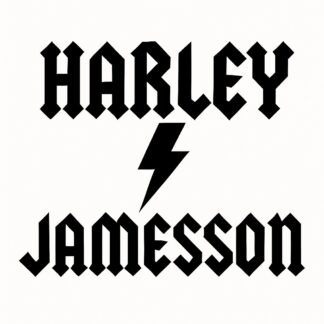Sticker autocollant Harley.jamesson en écriture acdc décoration decostickerstore - 5A7J21