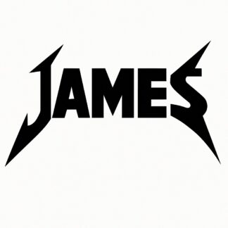 Sticker autocollant James écrit façon Metallica décoration decostickerstore - WN8XJK
