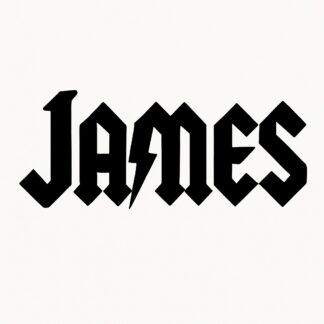 Sticker autocollant James en écriture acdc décoration decostickerstore - HU06OM