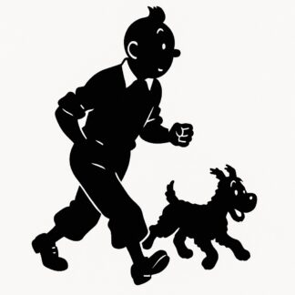 Sticker autocollant Tintin et Milou le chien décoration decostickerstore - LS10LA