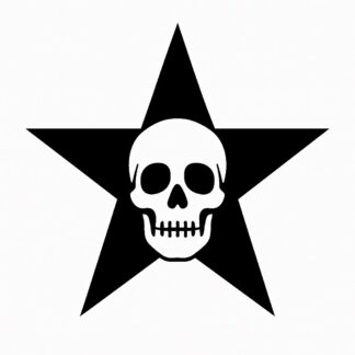 Sticker autocollant Une tête de mort dans une étoile US décoration decostickerstore - TRIILZ