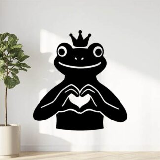 Sticker autocollant princesse grenouille fait cœur avec doigts décoration decostickerstore - ABNZMT