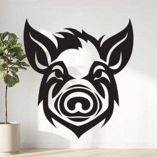 Sticker Autocollant cochon sanglier chasse animaux  ANI93