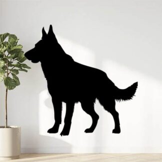 Sticker Autocollant chien berger allemand animaux  ANX21235