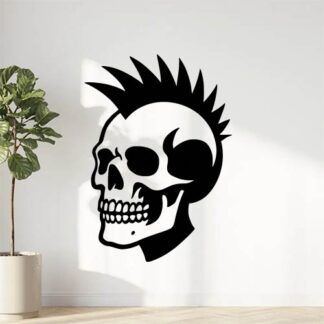 Sticker autocollant Tête de mort punk décoration decostickerstore - BW3FN3