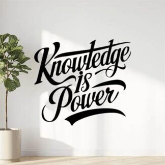 Sticker Autocollant knowledge_is_power citation  CI012