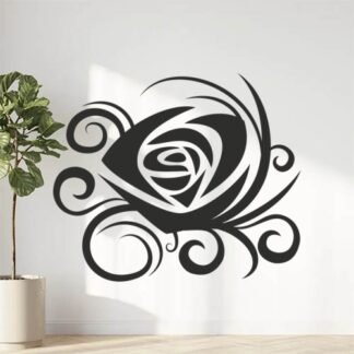 Sticker Autocollant Rose tribale