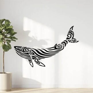 Sticker Autocollant Baleine Tribale