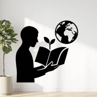 Sticker autocollant Savoir pour le redémarrage du monde décoration decostickerstore - DK44XV