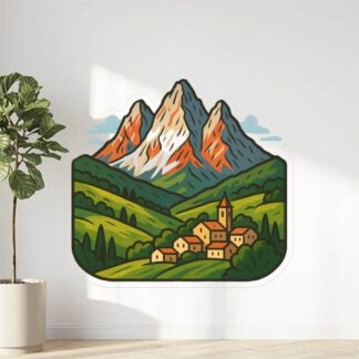 Autocollant montagnes italiennes décoration decostickerstore - DLAZXO