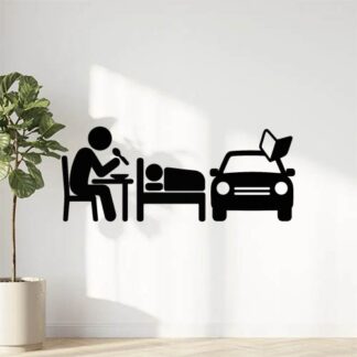 Sticker autocollant JDM « manger dormir » décoration decostickerstore - EHRV7B