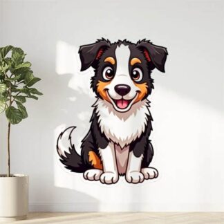 autocollant chien border collie animaux ELZZZ