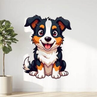 autocollant chien border collie animaux HLAGL