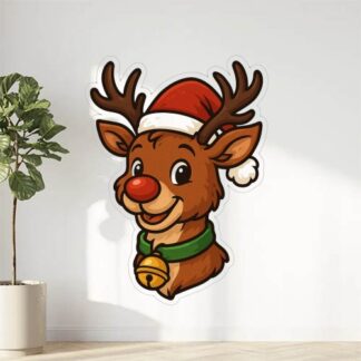 Autocollant Renne de Noël Rodolphe décoration decostickerstore - IFGOAT