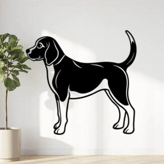 Sticker Autocollant chien chasse beagle animaux  JL37