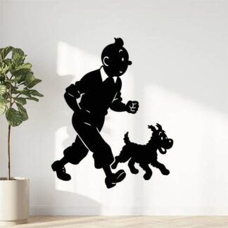 Sticker autocollant Tintin et Milou le chien décoration decostickerstore - LS10LA