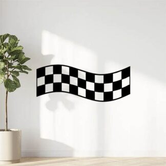 Sticker autocollant Bande damier ondulée horizontale décoration decostickerstore - NWEPVO