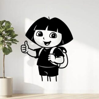 Sticker autocollant Dora exploratrice avec sac à dos fait le signe super décoration decostickerstore - OF7CMN
