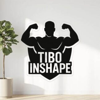 Autocollant Logo Tibo Inshape en noir décoration decostickerstore - R1YQK6