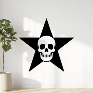 Sticker autocollant Une tête de mort dans une étoile US décoration decostickerstore - TRIILZ