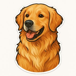 Autocollant Golden Retriever décoration decostickerstore - UYUN6Z