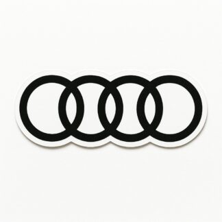 Autocollant Logo Audi en noir décoration decostickerstore - NIRHGT