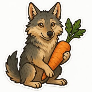 Autocollant Loup végétarien décoration decostickerstore - DQOPKR