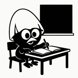 Sticker autocollant Calimero à l’école décoration decostickerstore - HGJG4Y