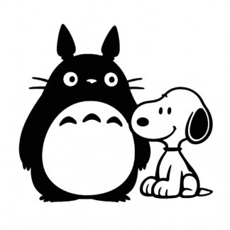 Sticker autocollant Totoro et Snoopy amis décoration decostickerstore - SSKPPS