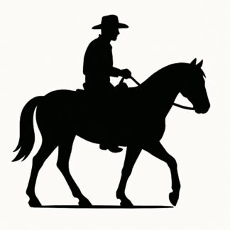Sticker autocollant Un cow-boy sur un cheval décoration decostickerstore - 1MMPXA