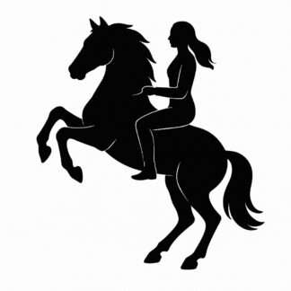 Sticker autocollant cheval cabré avec cavalière décoration decostickerstore - 84EOZH